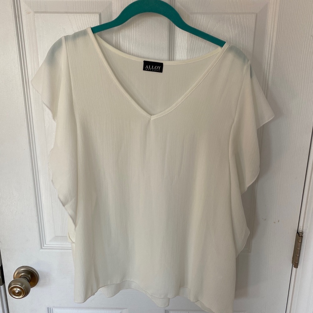Alloy White Blouse Size Large